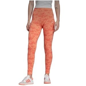 Adidas - NWT Mid-Rise Printed Sports Leggings with Elasticated Waist Sz M